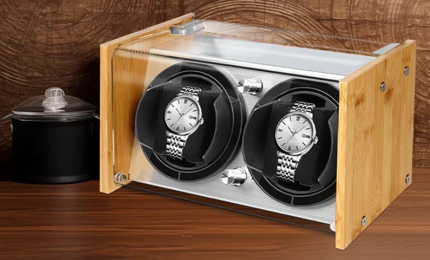 Premium Automatic Watch Winder Box: Rolex Winder &amp; Bamboo Winder