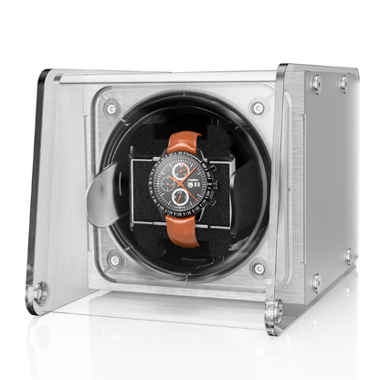 Watch Winder for Automatic Watches - Single Watch Winder Box with Quiet Motor 4 Rotation Mode Setting