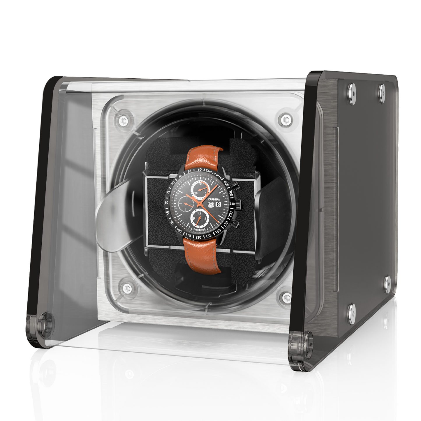 Watch Winder for Automatic Watches - Single Watch Winder Box with Quiet Motor 4 Rotation Mode Setting
