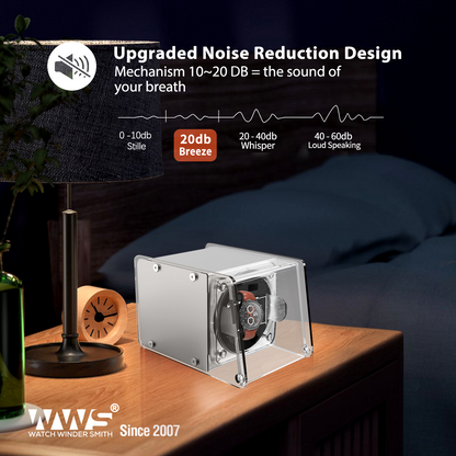 Watch Winder for Automatic Watches - Single Watch Winder Box with Quiet Motor 4 Rotation Mode Setting