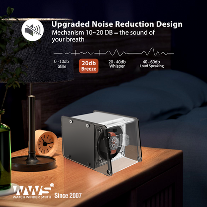 Watch Winder for Automatic Watches - Single Watch Winder Box with Quiet Motor 4 Rotation Mode Setting