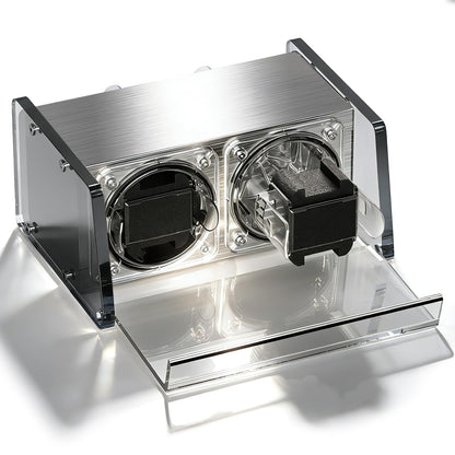 Watch Winder for Automatic Watches - Watch Winder Double with Quiet Motor 4 Rotation Mode Setting