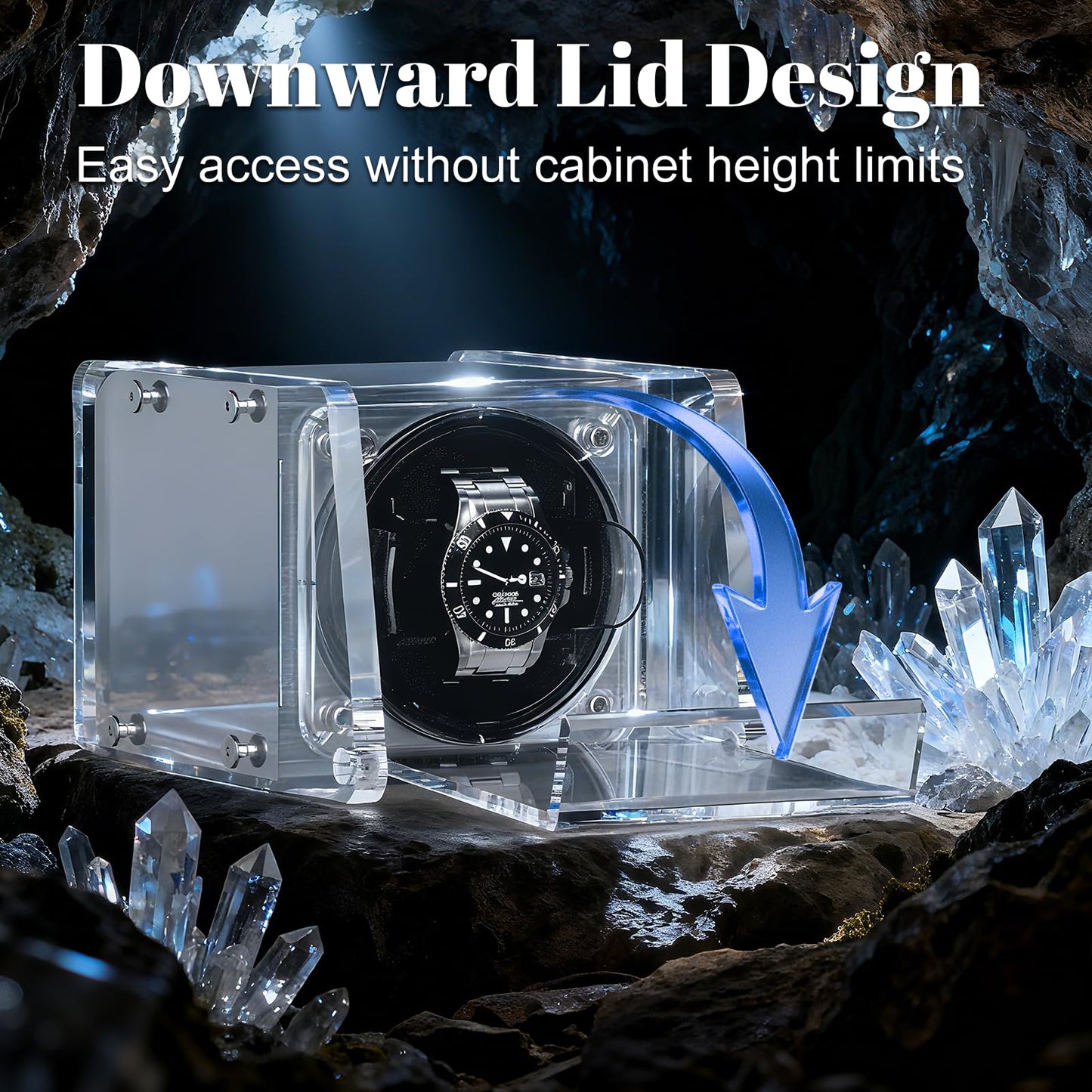 Watch Winder for Automatic Watches - Single Watch Winder Box with Quiet Motor 4 Rotation Mode Setting