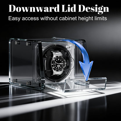 Watch Winder for Automatic Watches - Single Watch Winder Box with Quiet Motor 4 Rotation Mode Setting