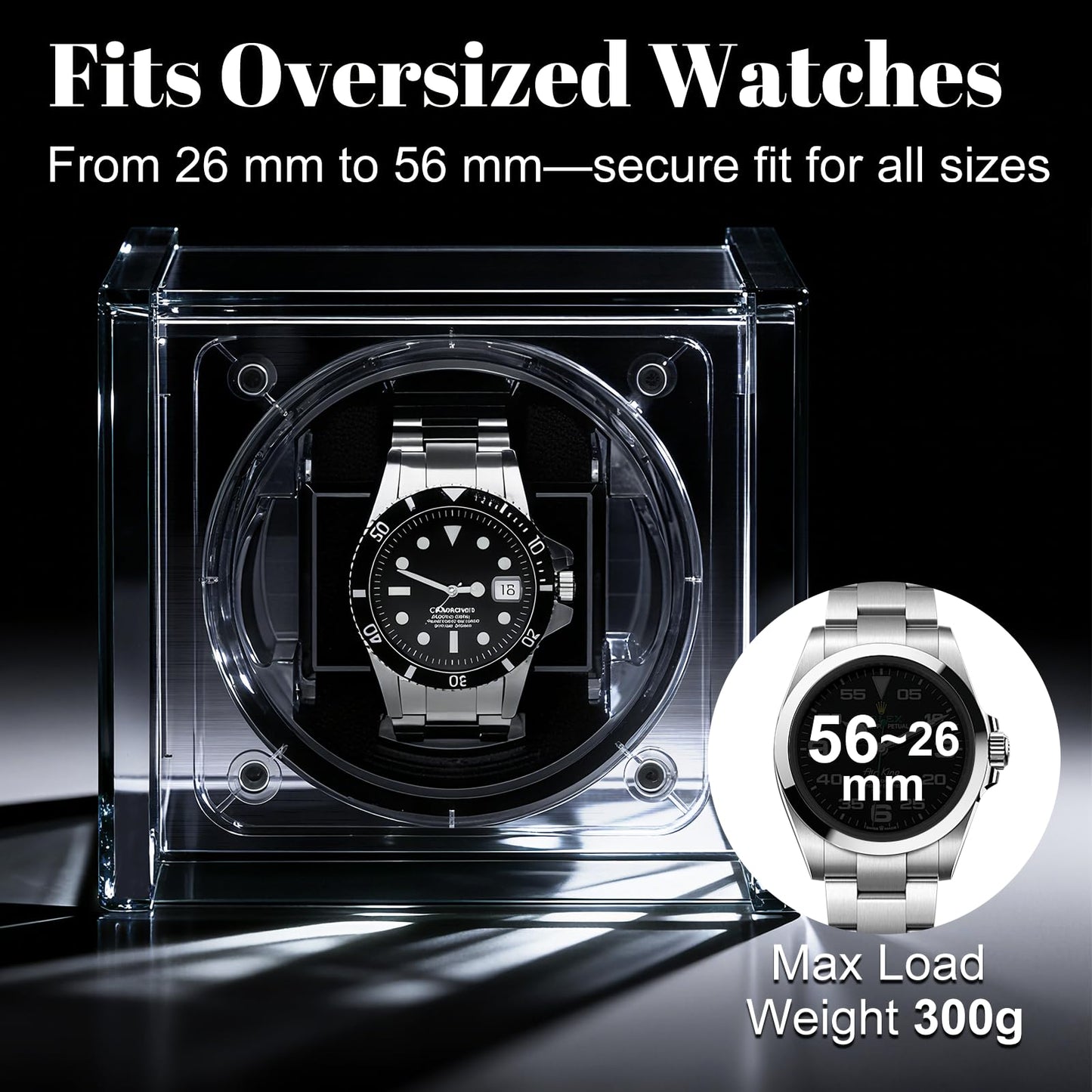 Watch Winder for Automatic Watches - Single Watch Winder Box with Quiet Motor 4 Rotation Mode Setting